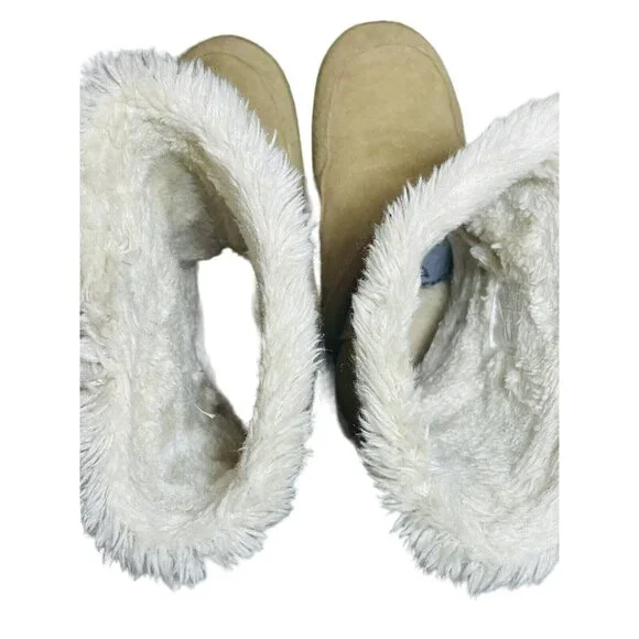 SONOMA Women's Mid Calf Boots Leather Suede Camel Tan Warm Aurora Sz 7.5 M - Picture 9 of 11